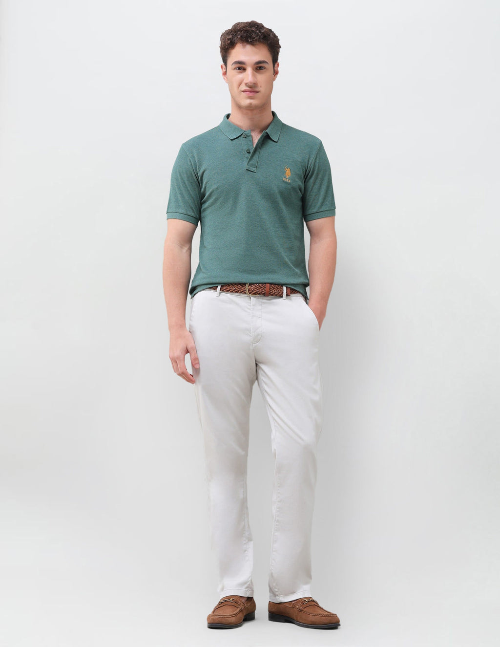 Solid Slim Fit Polo Shirt USP0