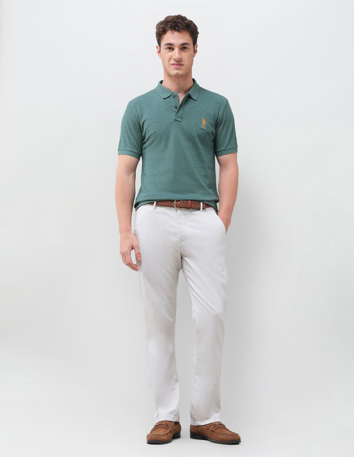 Solid Slim Fit Polo Shirt USP0