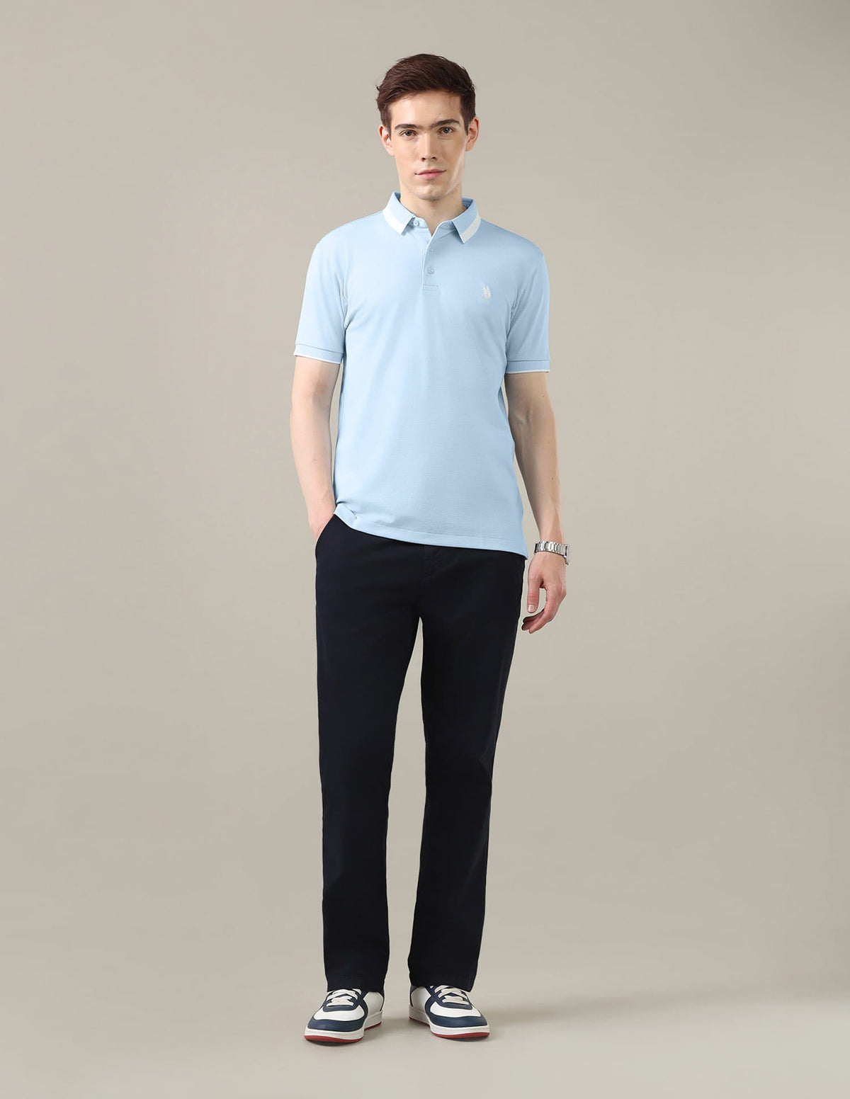 Solid Slim Fit Polo Shirt USP0