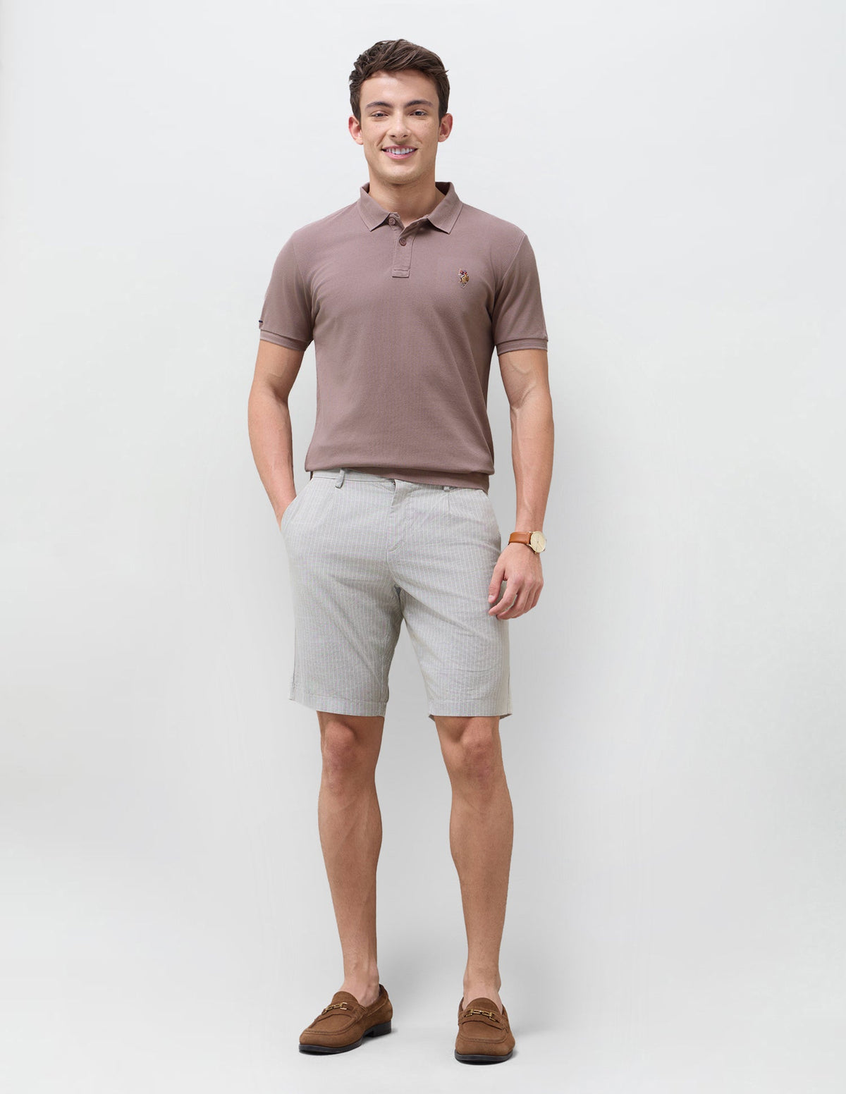 Solid Slim Fit Polo Shirt USP0