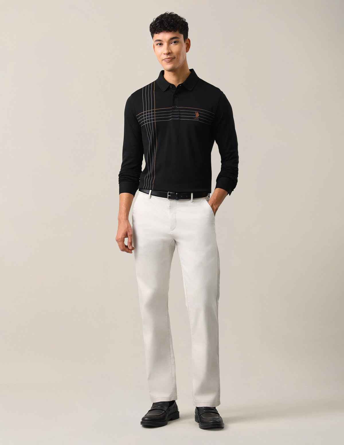 Solid Slim Fit Polo Shirt USP0
