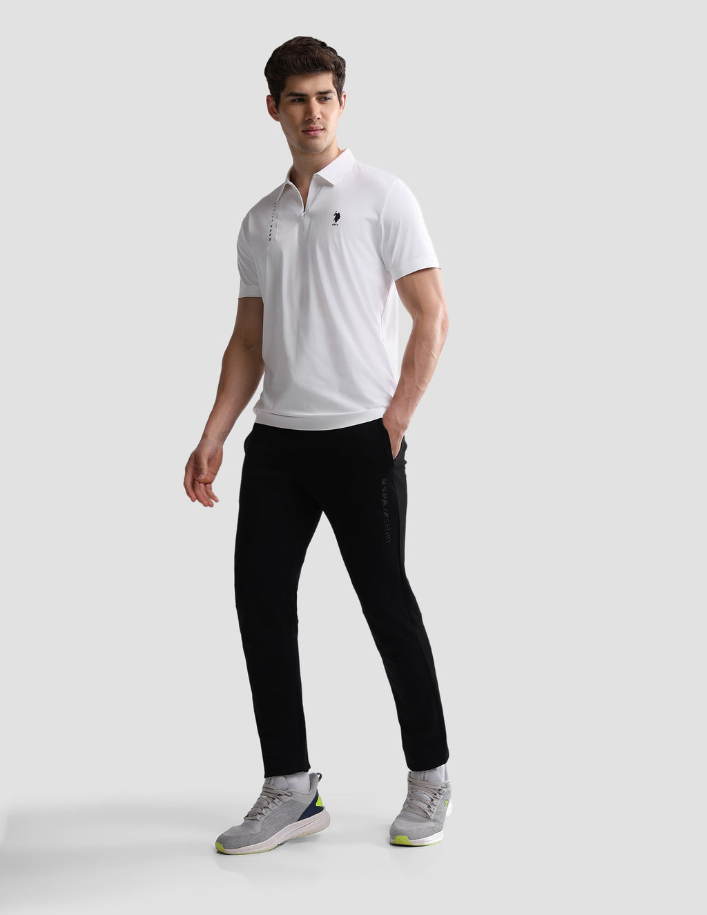 Solid Slim Fit Active Polo Shirt USP0