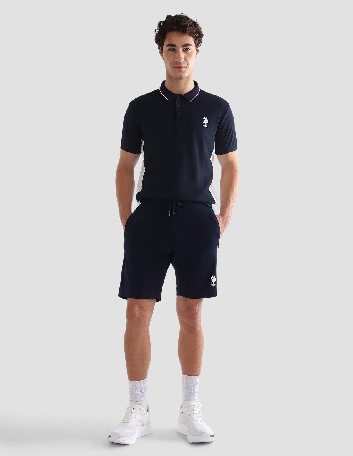 Solid Slim Fit Active Polo Shirt USP0