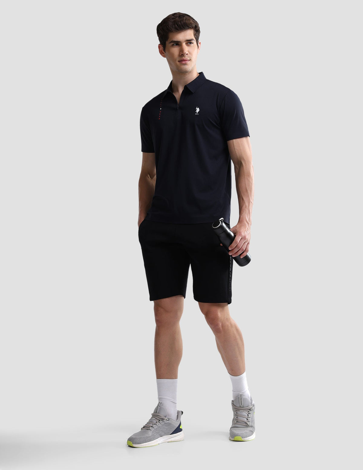 Solid Slim Fit Active Polo Shirt USP0