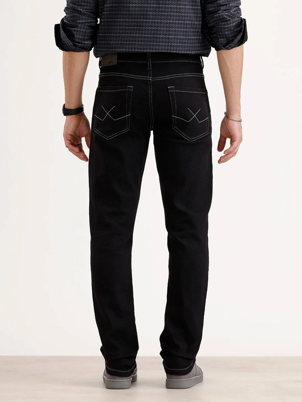 Solid Slim Fit Denim Jeans | Black