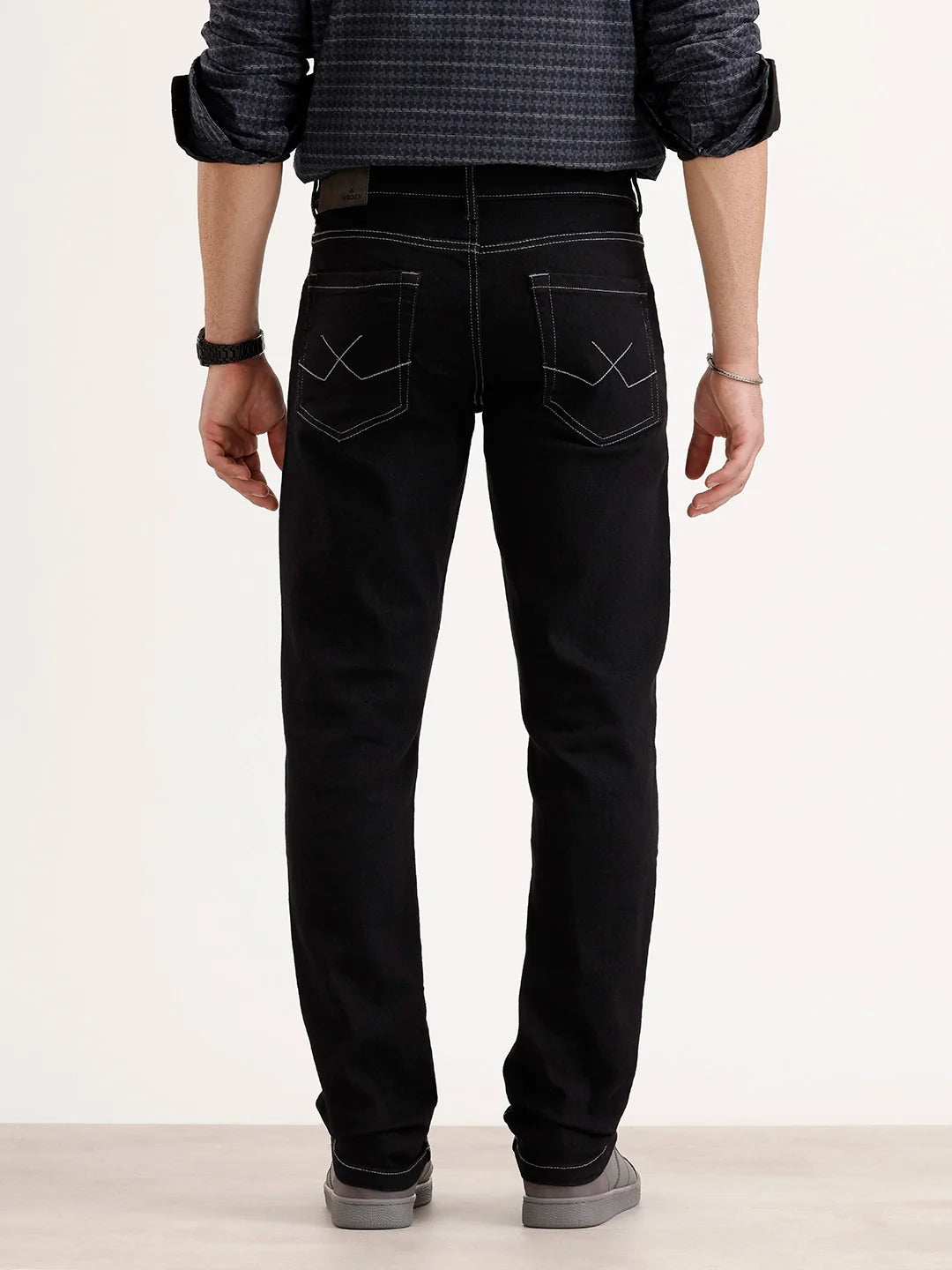 Solid Slim Fit Denim Jeans | Black