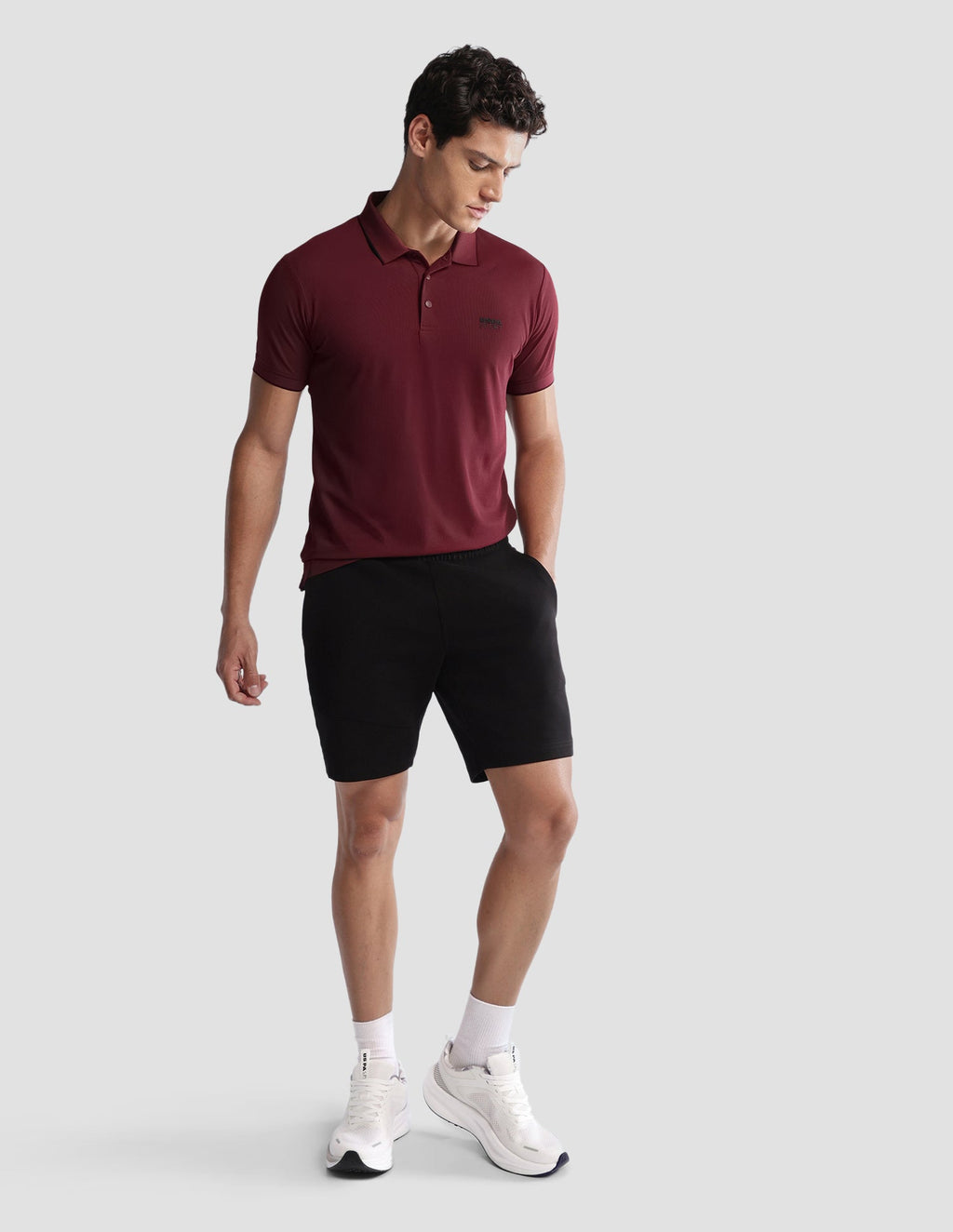 Solid Regular Fit Active Polo Shirt USP0