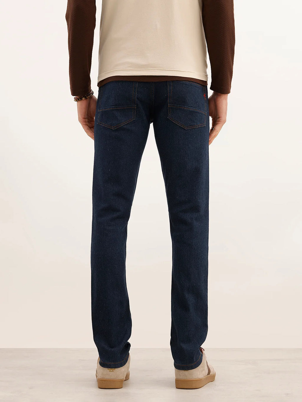 Solid Slim Fit Denim Jeans | Dark Blue