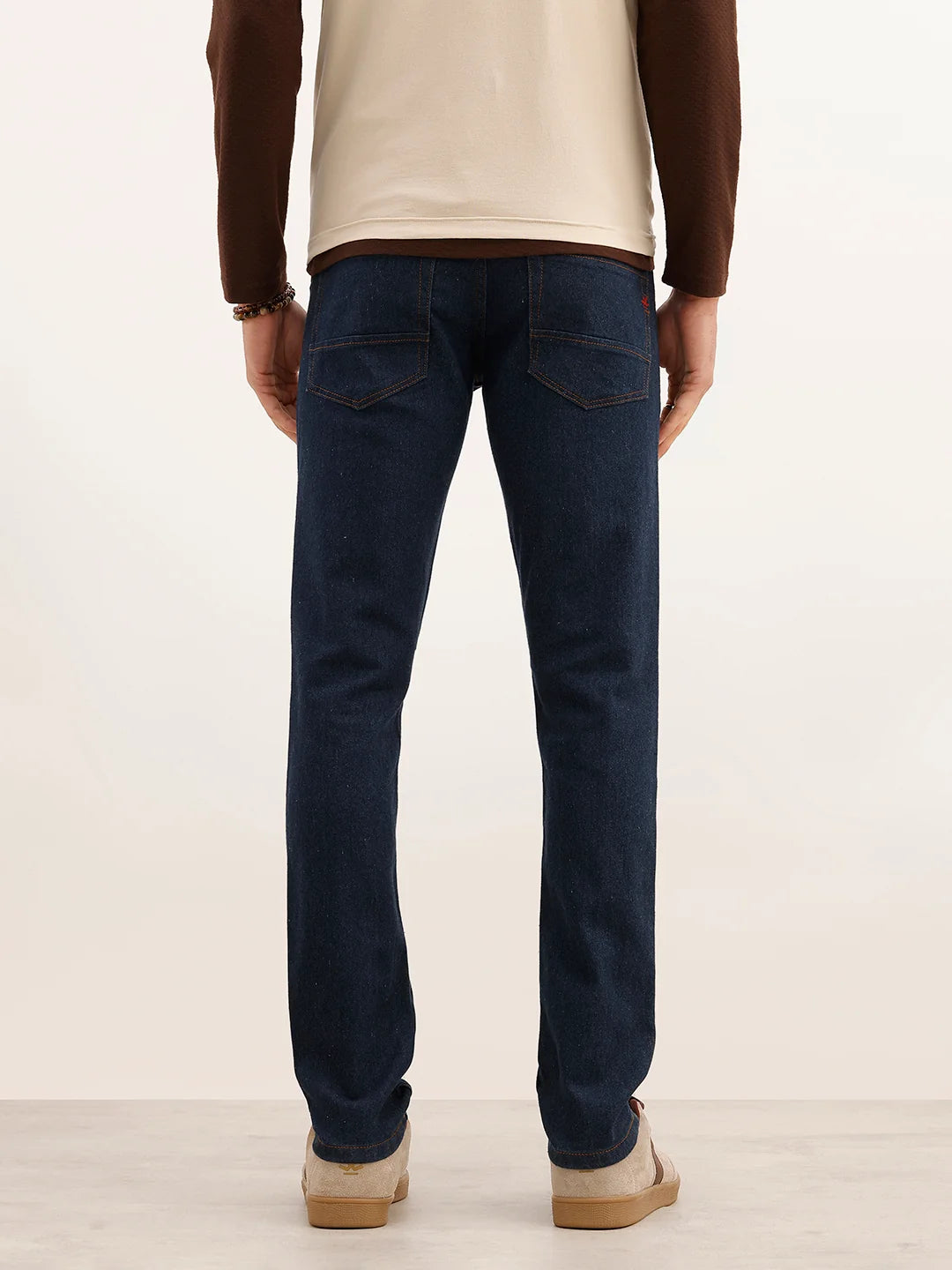 Solid Slim Fit Denim Jeans | Dark Blue