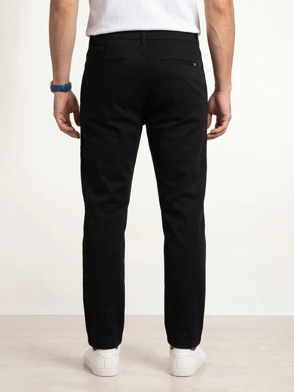 Solid Regular Fit Trouser | Black
