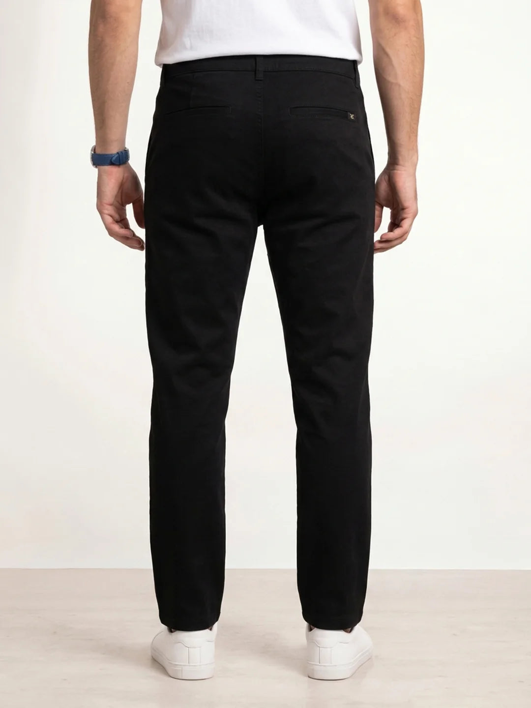 Solid Regular Fit Trouser | Black
