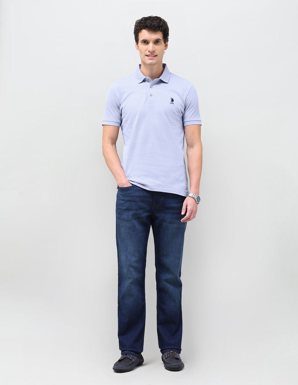 Solid Slim Fit Polo Shirt USP0