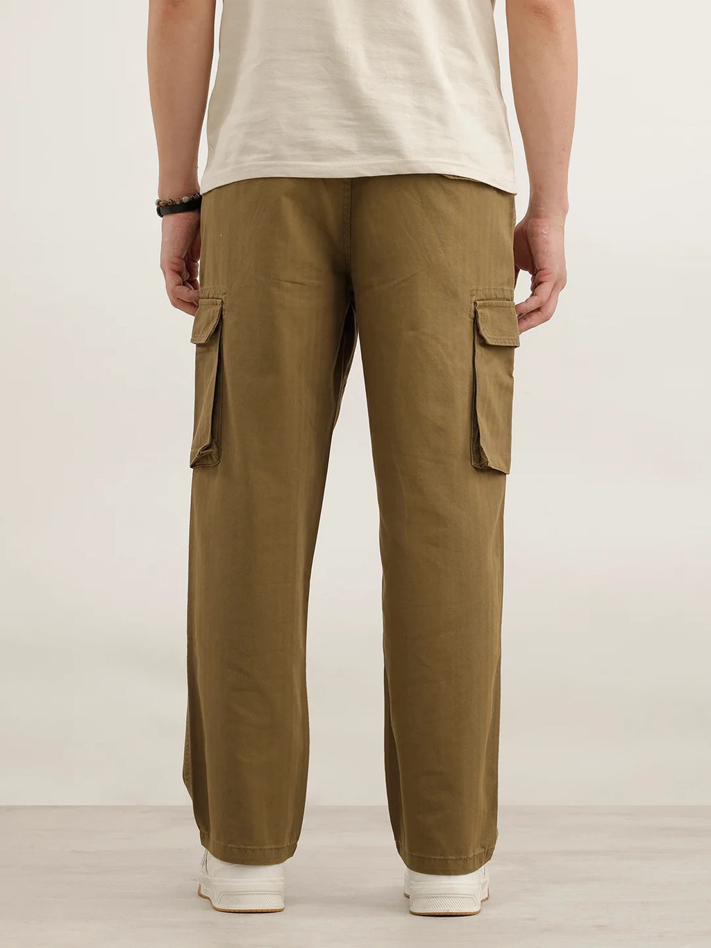 Loose Fit Cargo Trouser | Olive