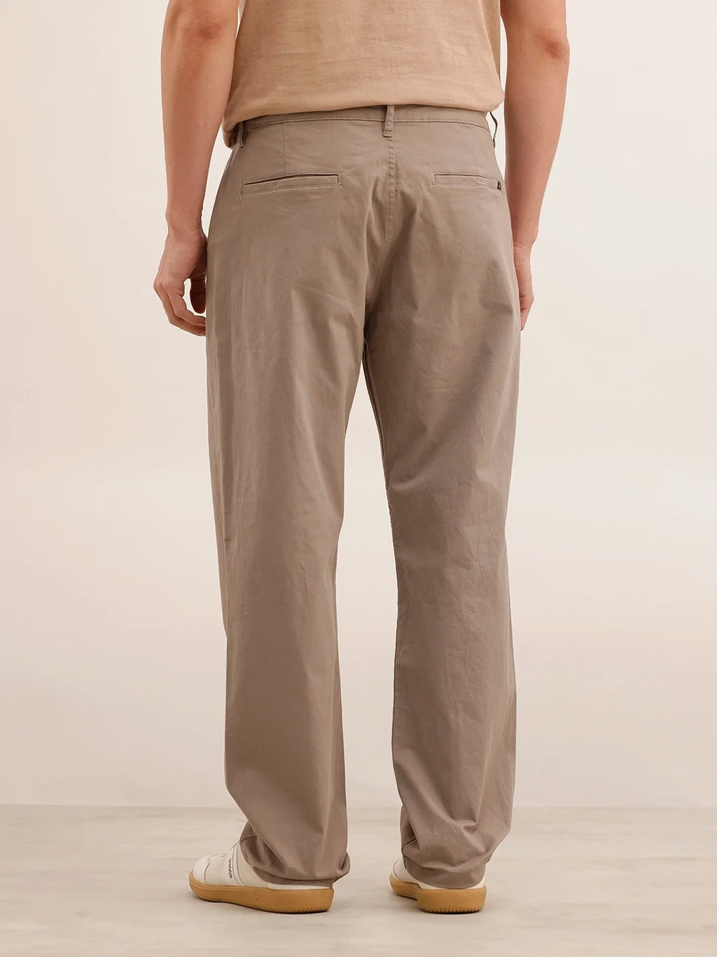 Anti Fit Solid Trouser | Beige