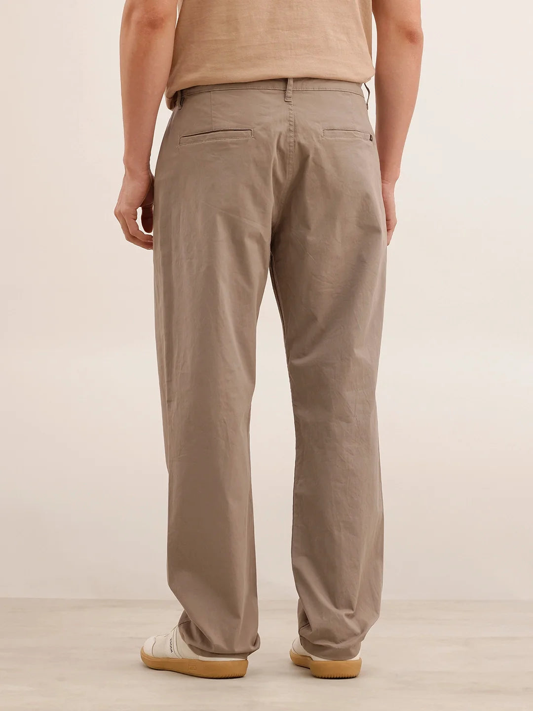 Anti Fit Solid Trouser | Beige