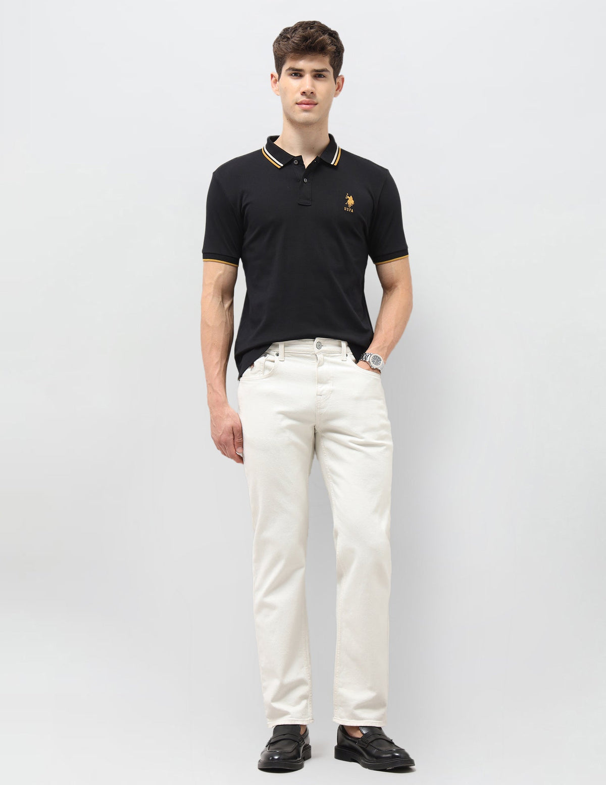 Solid Slim Fit Polo Shirt USP0