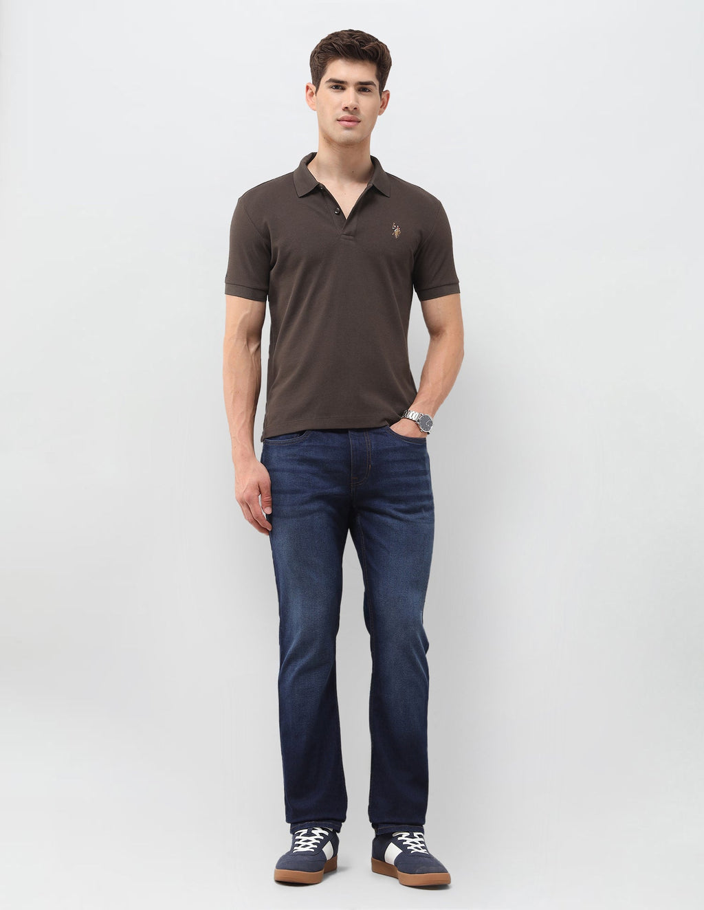 Solid Slim Fit Polo Shirt USP0
