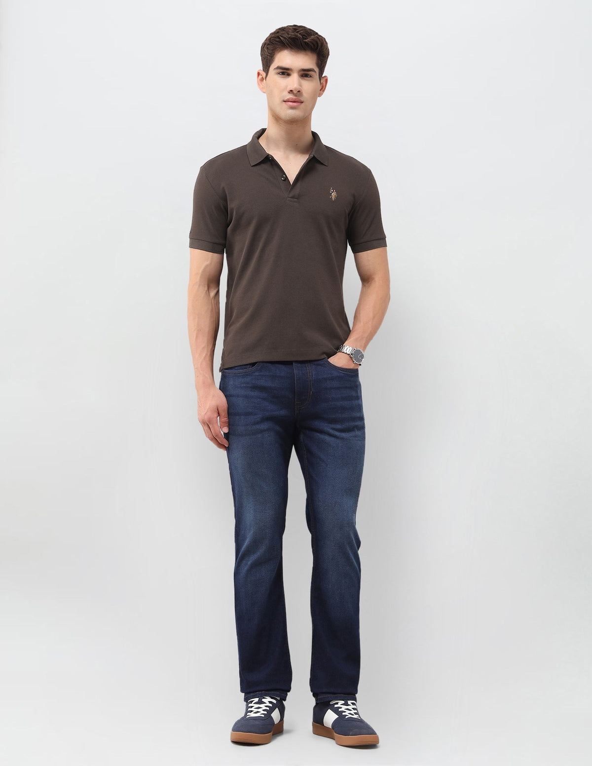 Solid Slim Fit Polo Shirt USP0