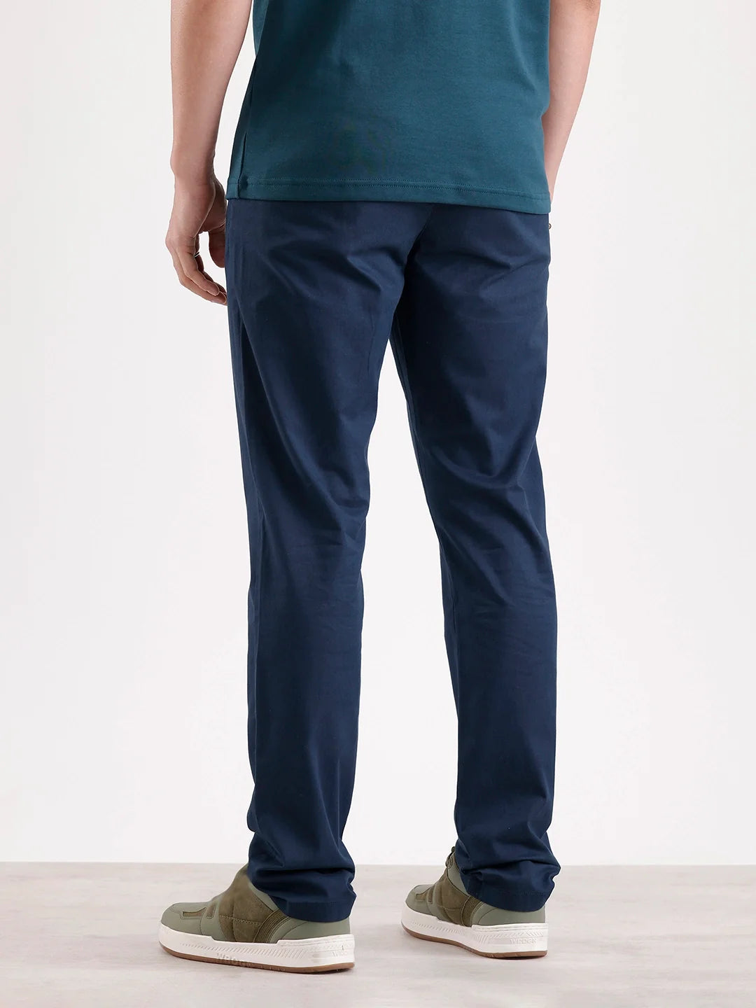 Solid Slim Fit Trouser | Navy Blue