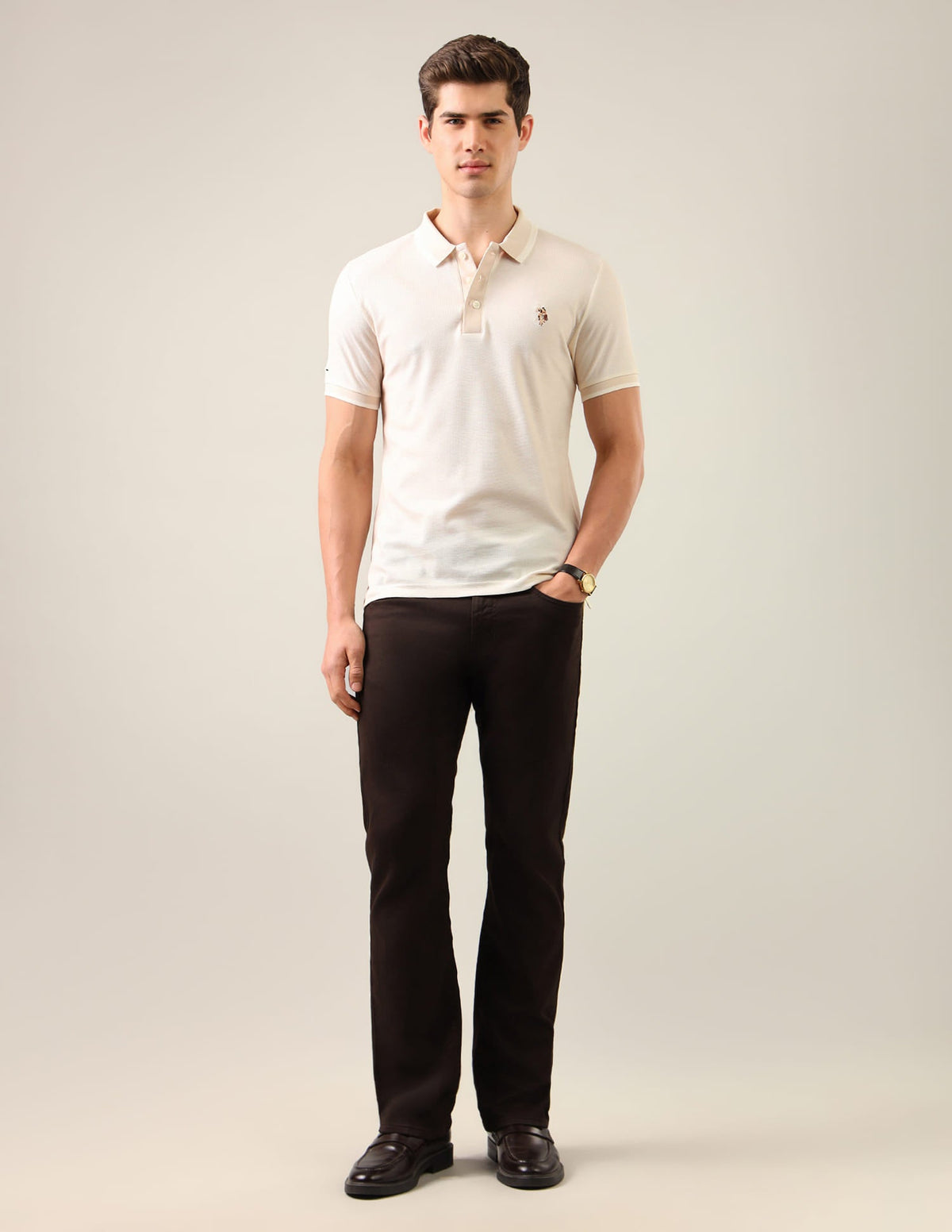 Solid Slim Fit Polo Shirt USP0