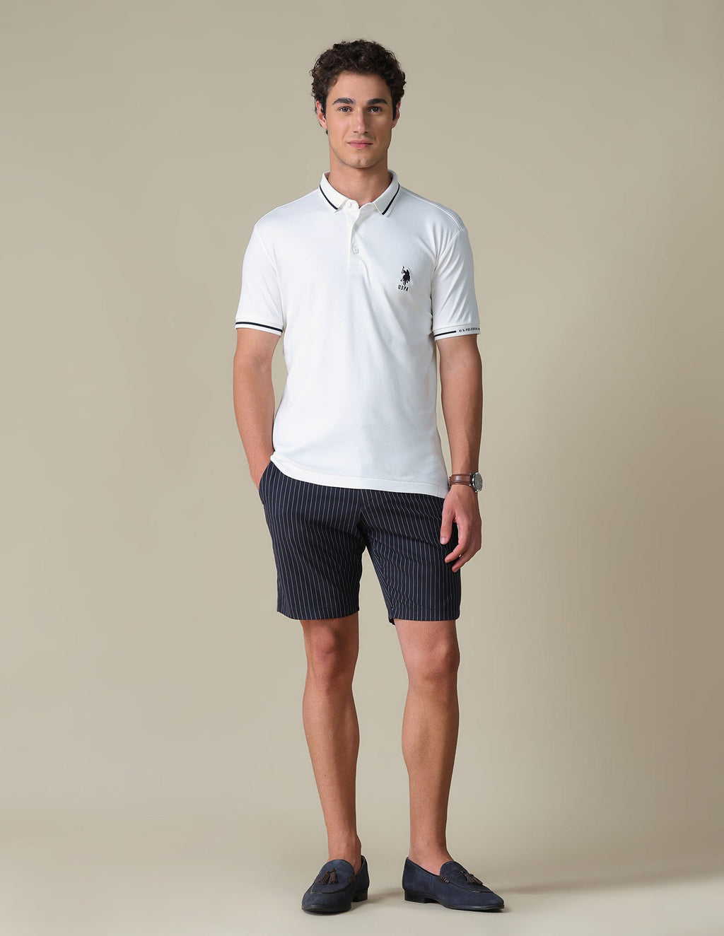 Regular Fit Solid Polo Shirt USP0