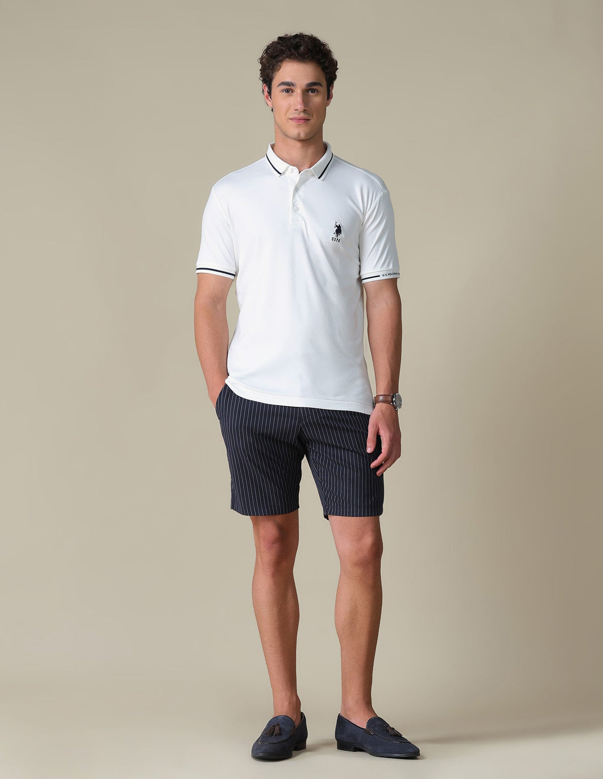 Regular Fit Solid Polo Shirt USP0
