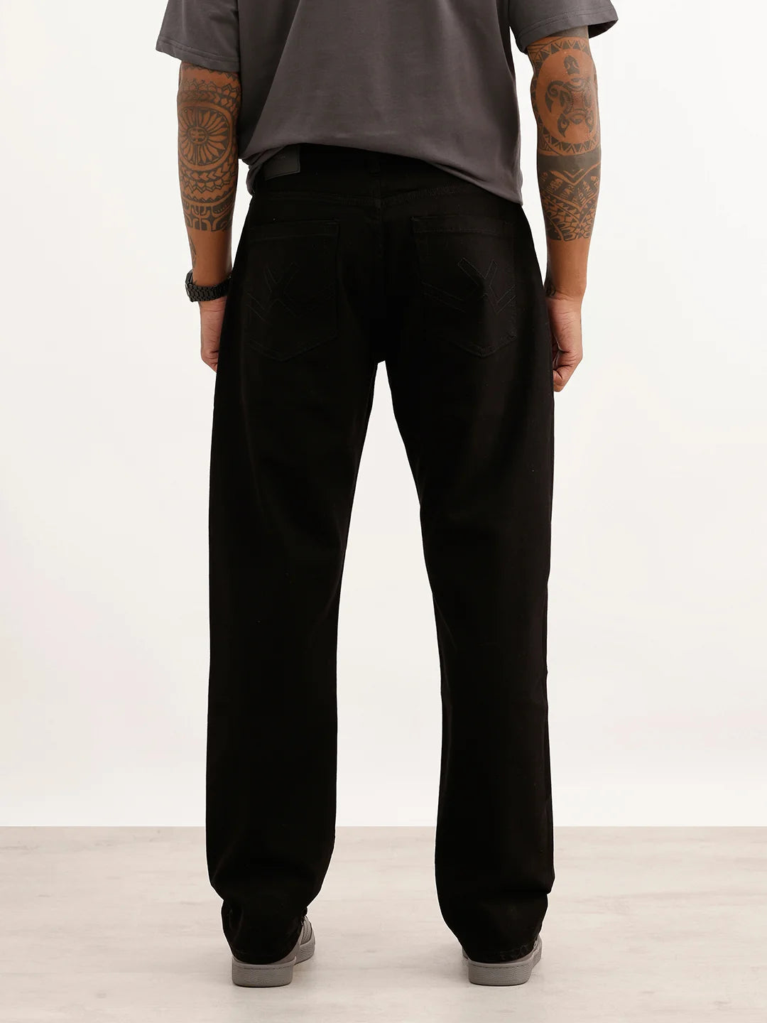 Solid Anti Fit Denim Jeans | Black