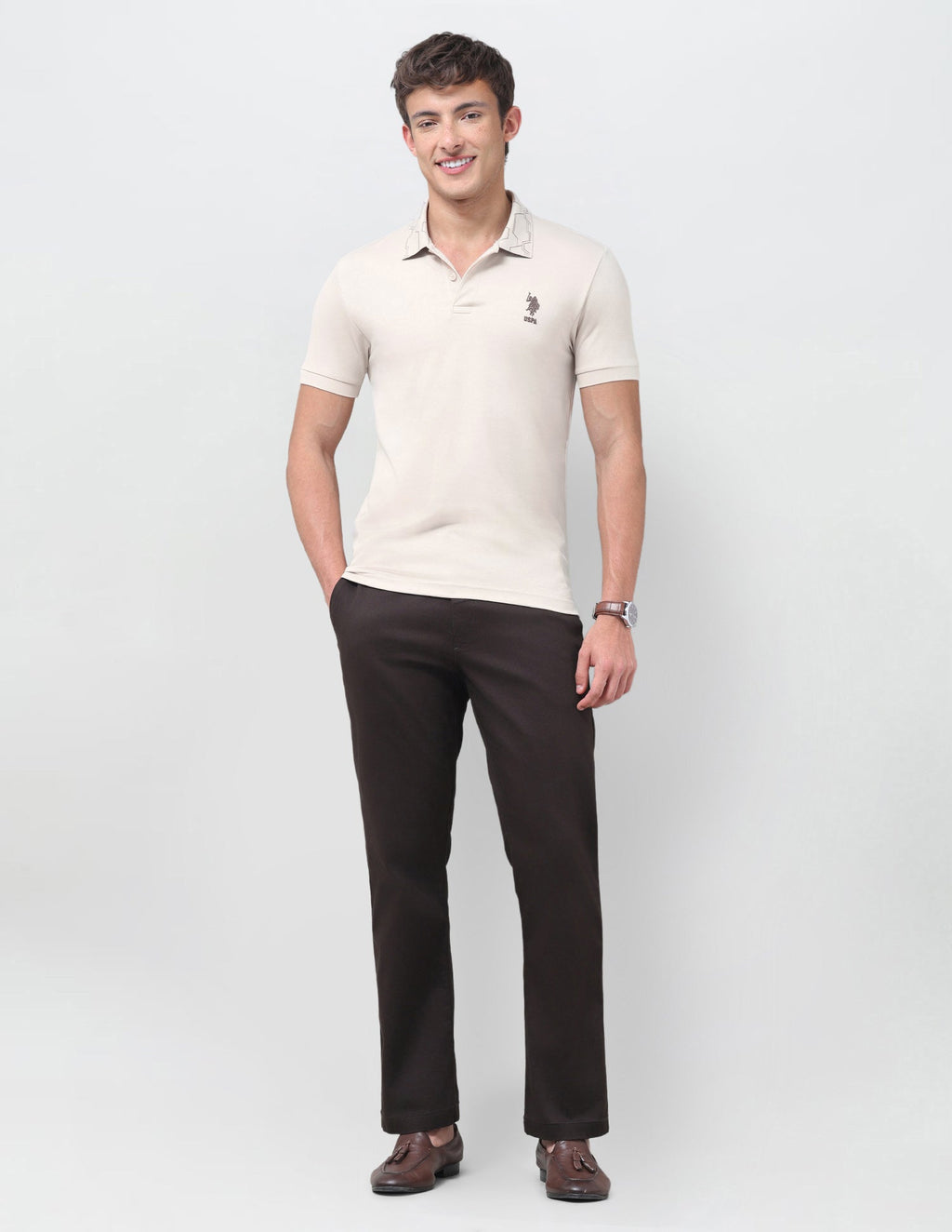 Solid Slim Fit Polo Shirt USP0