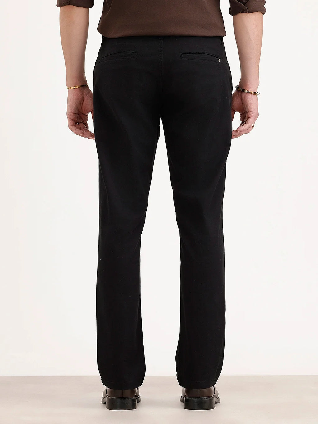 Straight Fit Chino Trouser | Black