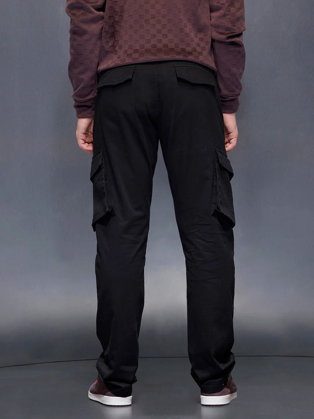 Straight fit cargotrouser | Black