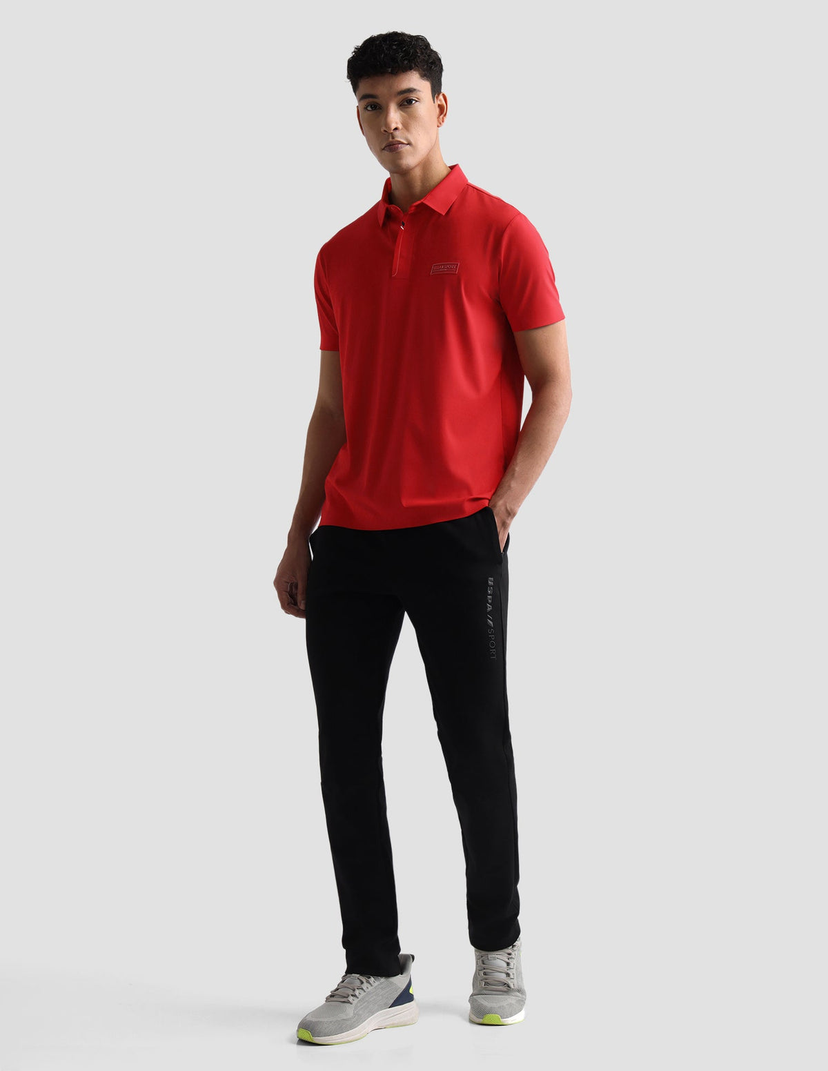 Solid Slim Fit Active Polo Shirt USP0