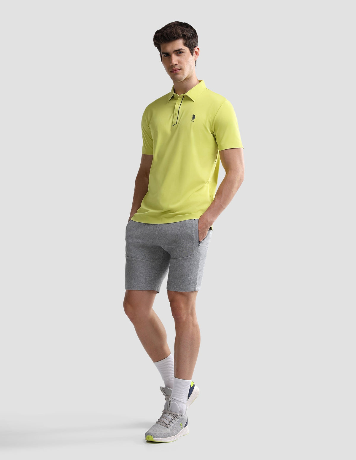 Solid Slim Fit Active Polo Shirt USP0
