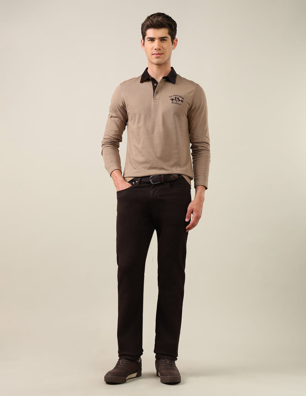 Solid Slim Fit Polo Shirt USP0