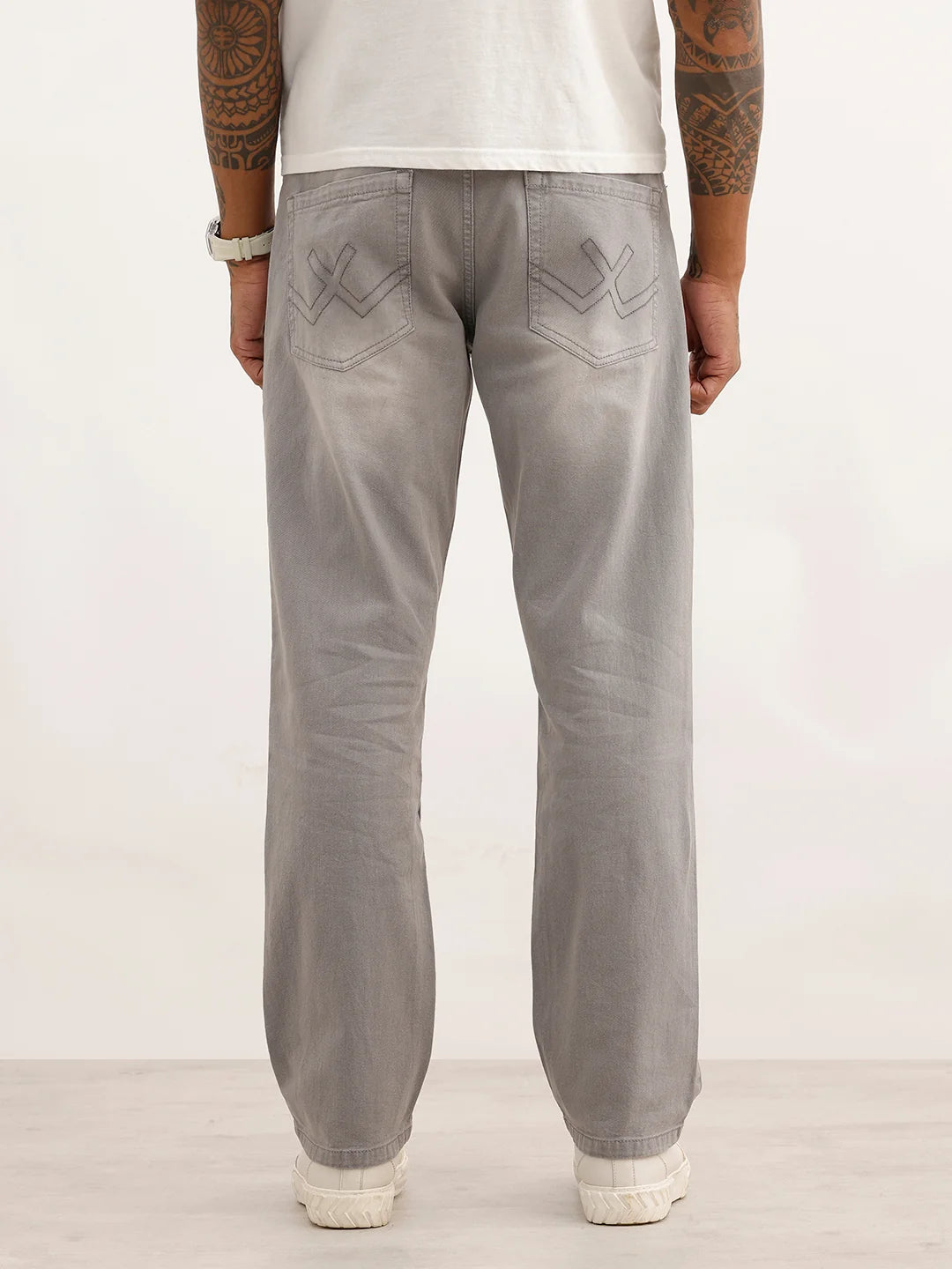 Solid Anti Fit Denim Jeans | Grey
