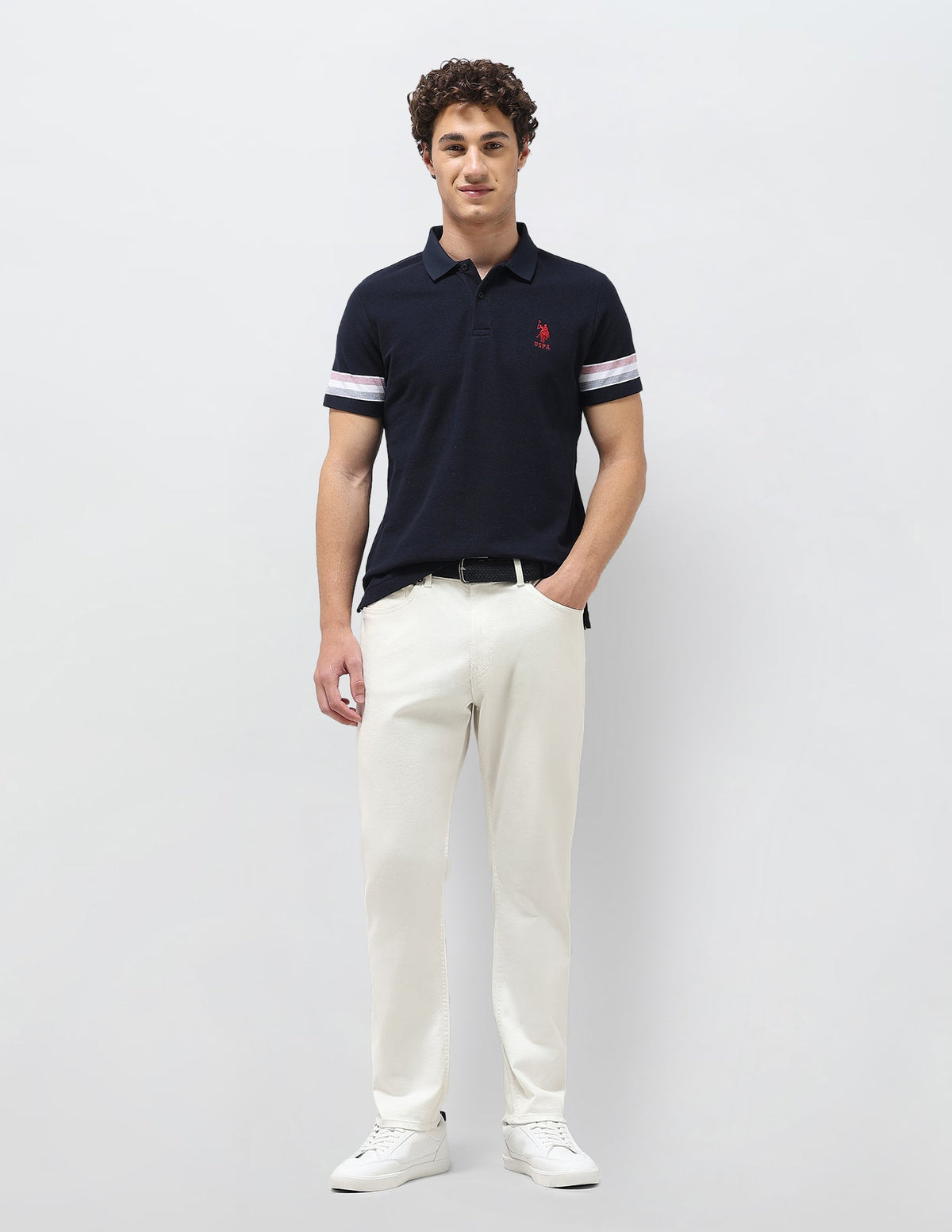 Solid Slim Fit Polo Shirt USP0