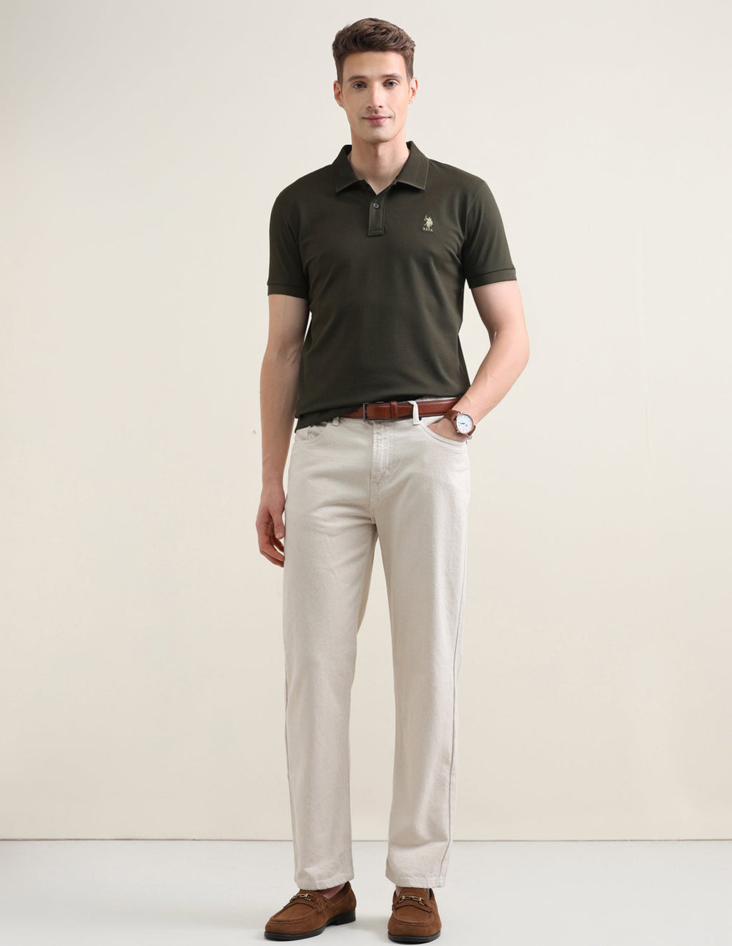 Solid Slim Fit Polo Shirt USP0