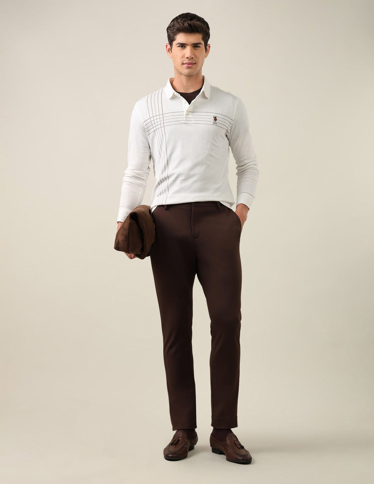 Solid Slim Fit Polo Shirt USP0