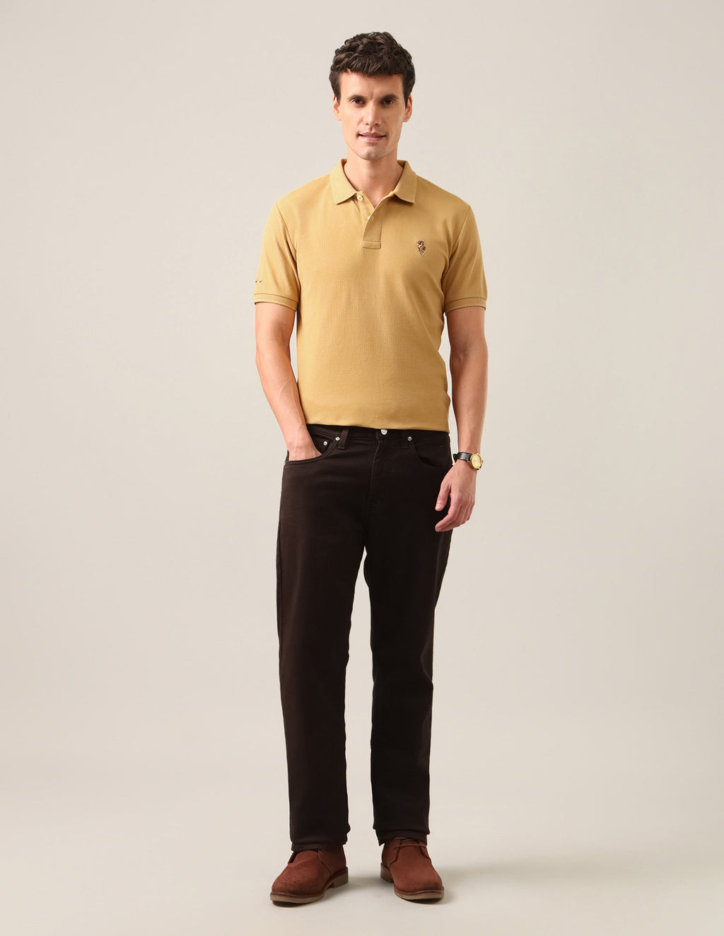 Solid Slim Fit Polo Shirt USP0