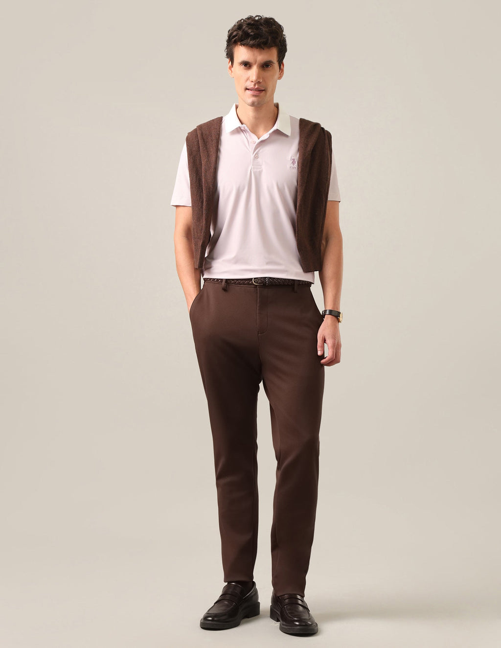 Solid Slim Fit Polo Shirt USP0