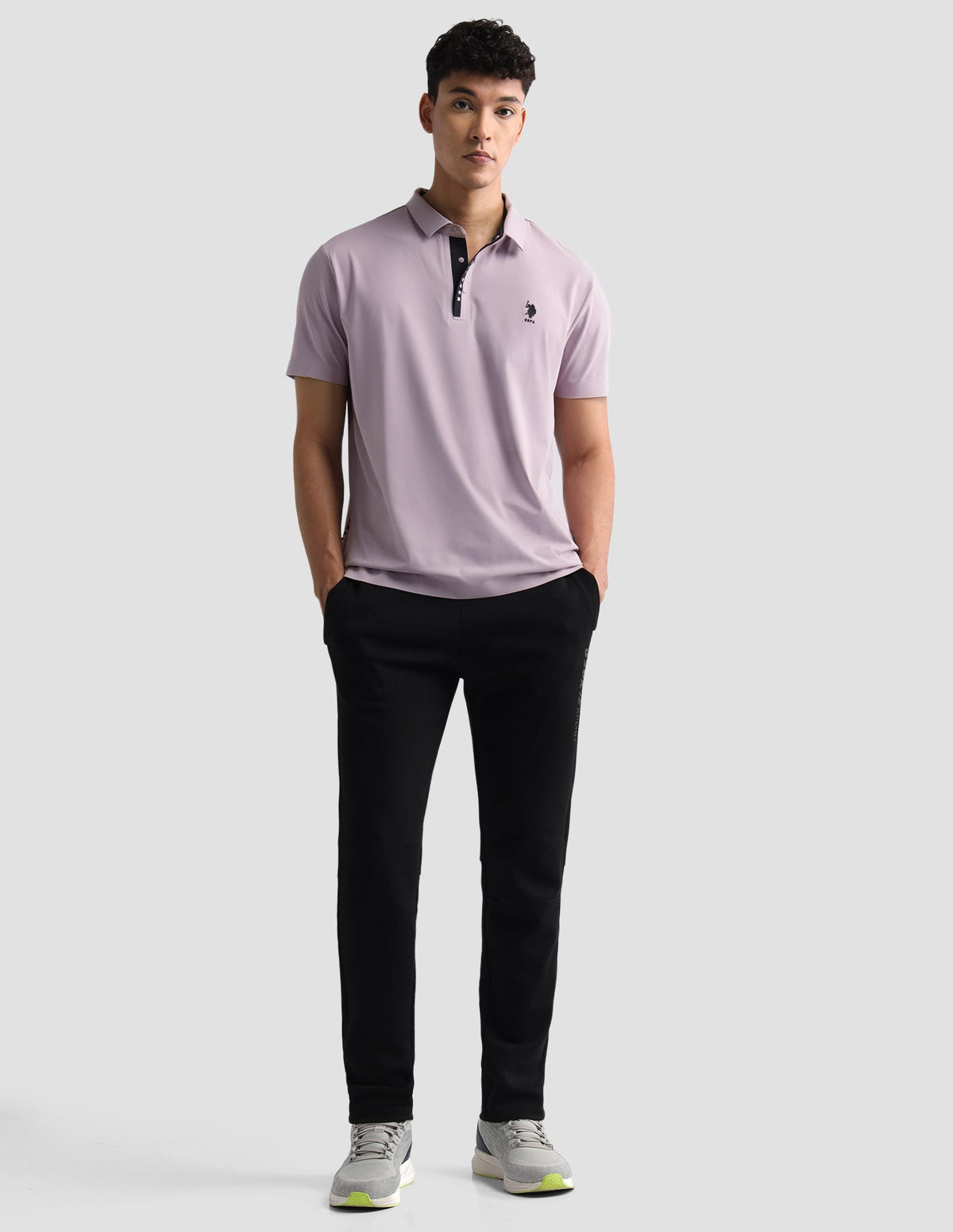 Solid Slim Fit Active Polo Shirt USP0