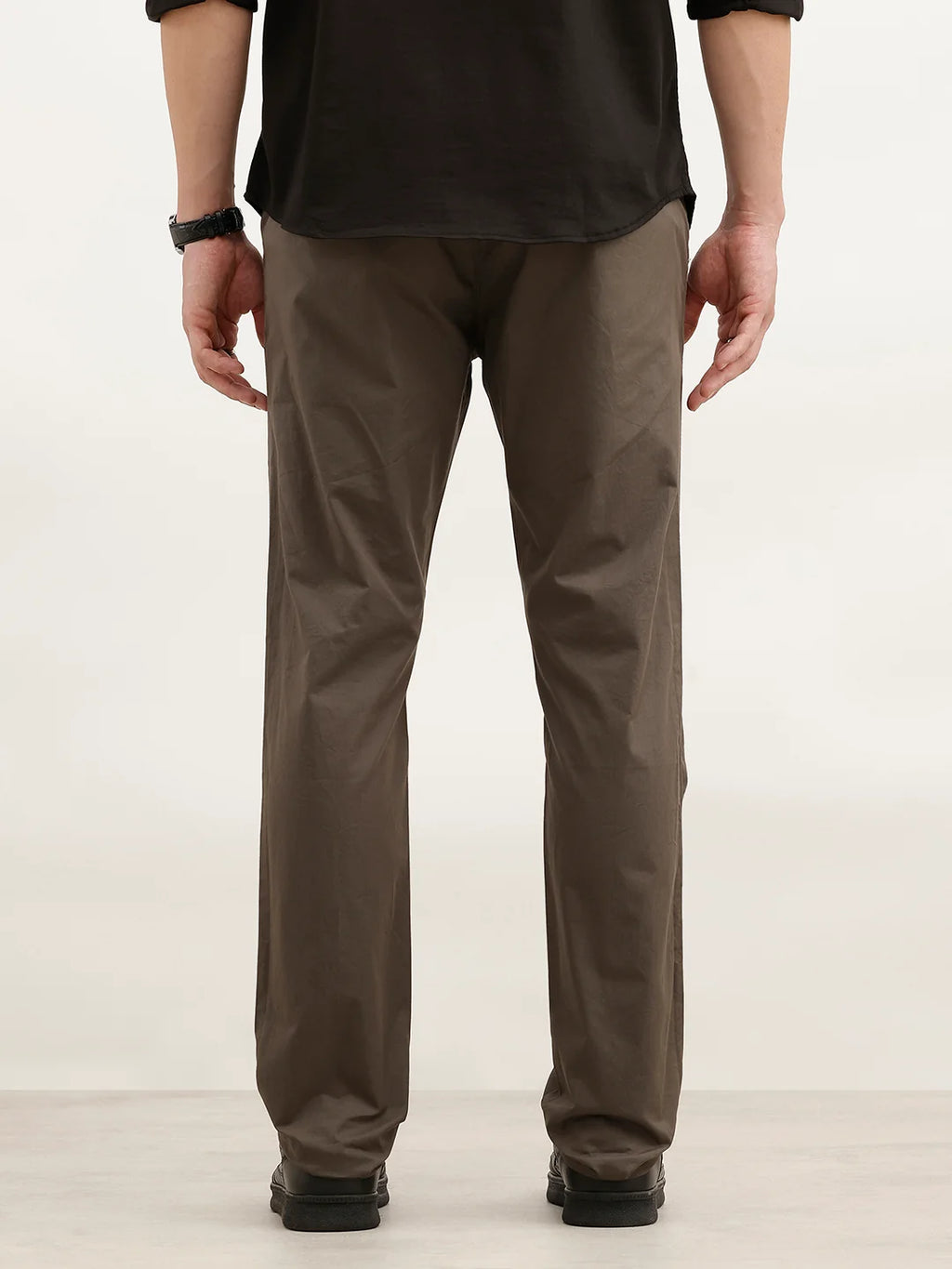 Solid Slim Fit Trouser | Olive