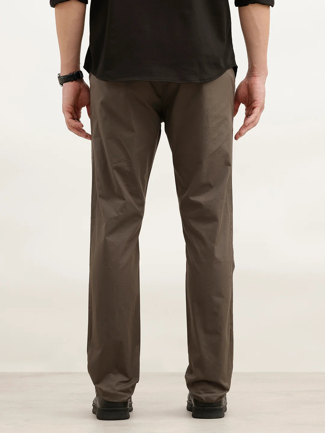 Solid Slim Fit Trouser | Olive