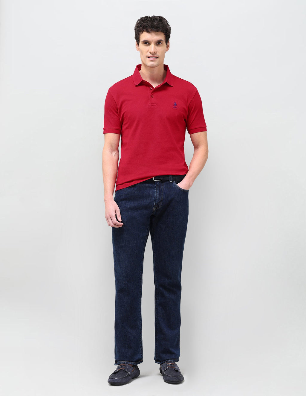 Solid Slim Fit Polo Shirt USP0