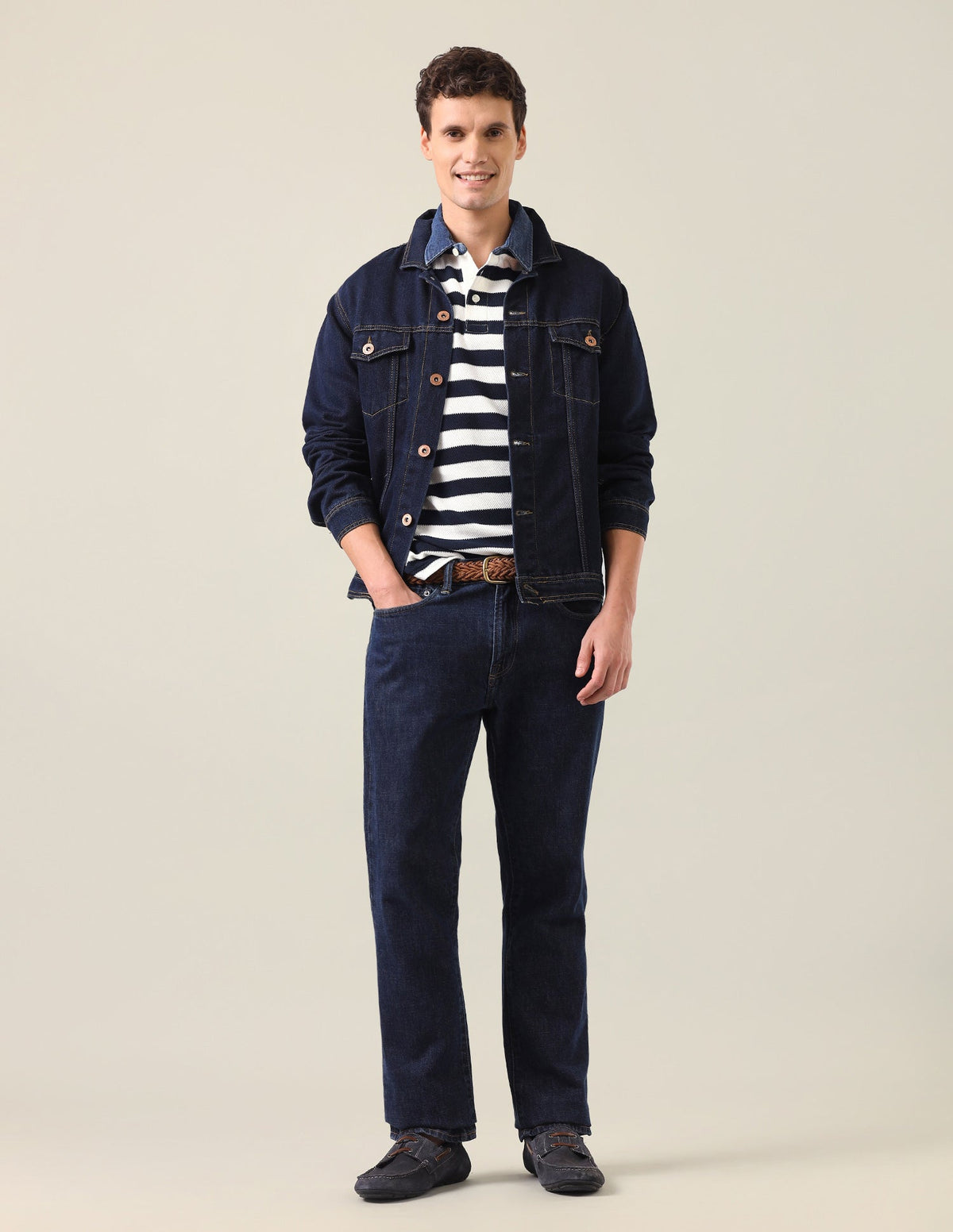 Horizontal Striped Slim Fit Polo Shirt USP0