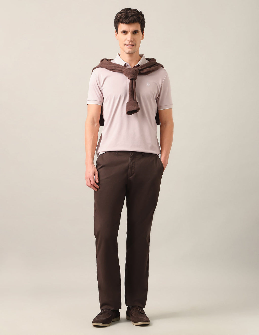 Solid Slim Fit Polo Shirt USP0