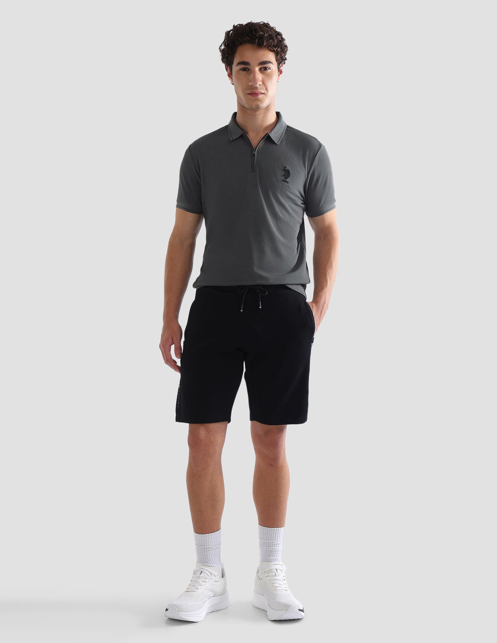Solid Slim Fit Active Polo Shirt USP0