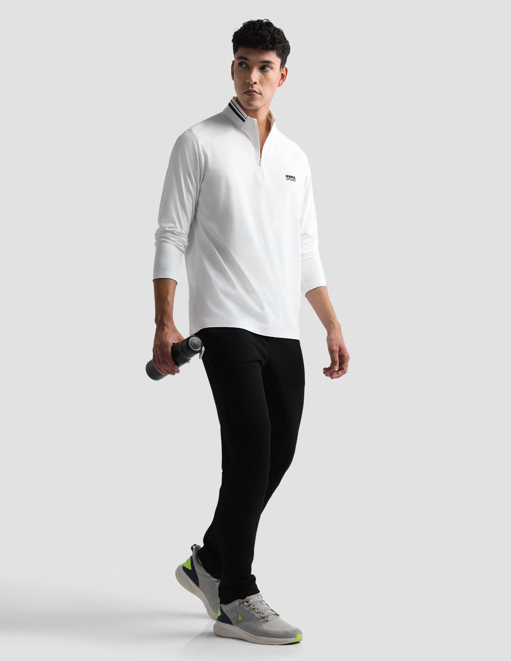 Solid Slim Fit Active Polo Shirt USP0
