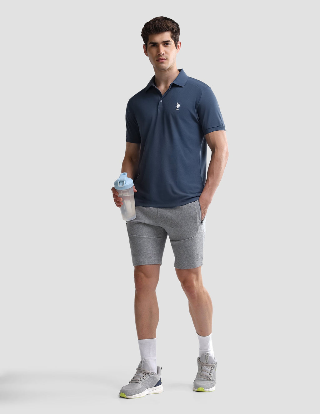 Solid Slim Fit Active Polo Shirt USP0