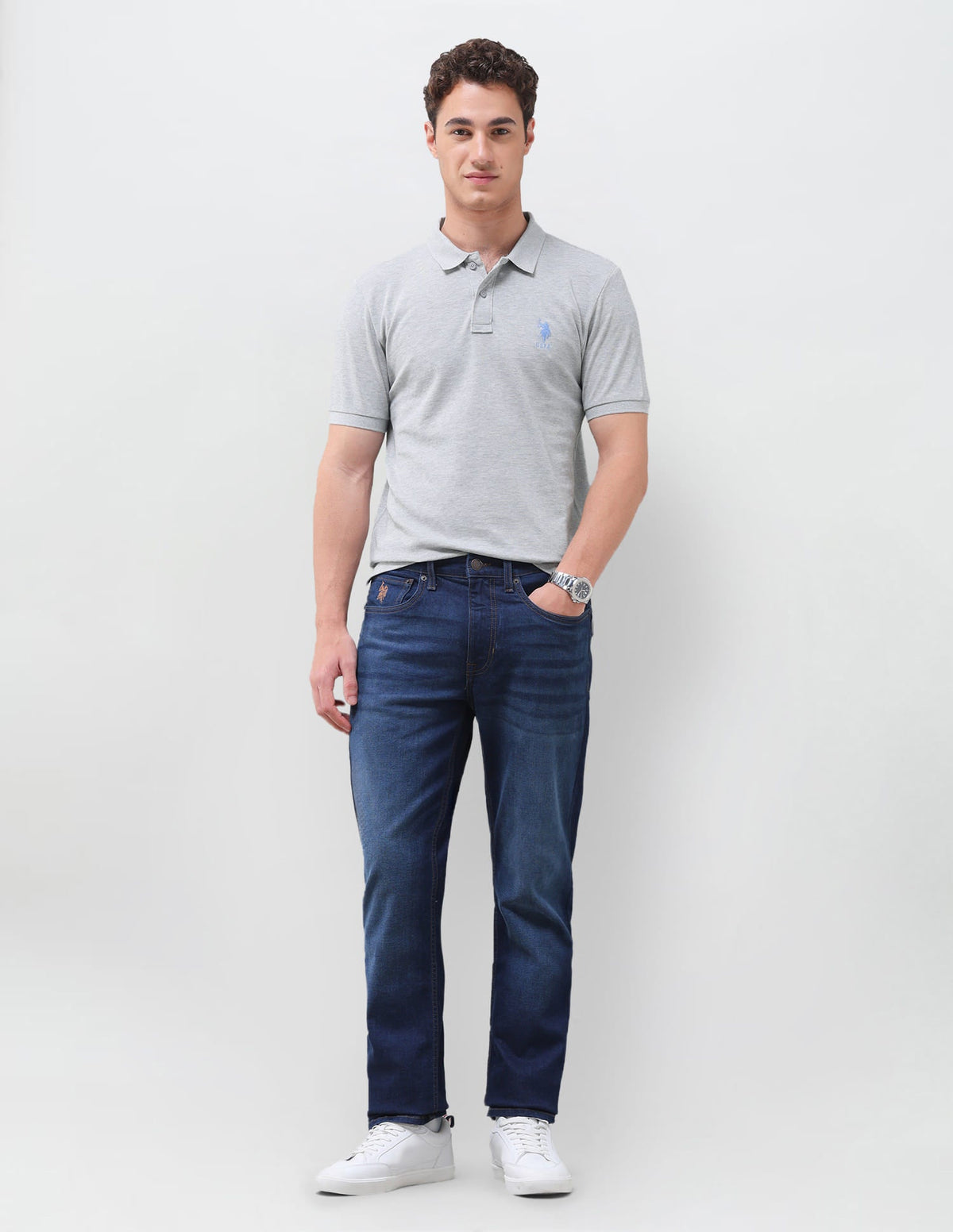 Solid Slim Fit Polo Shirt USP0