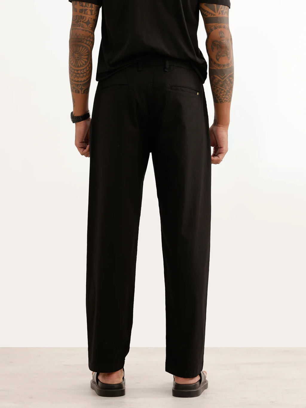 Solid Loose Fit Trouser | Black